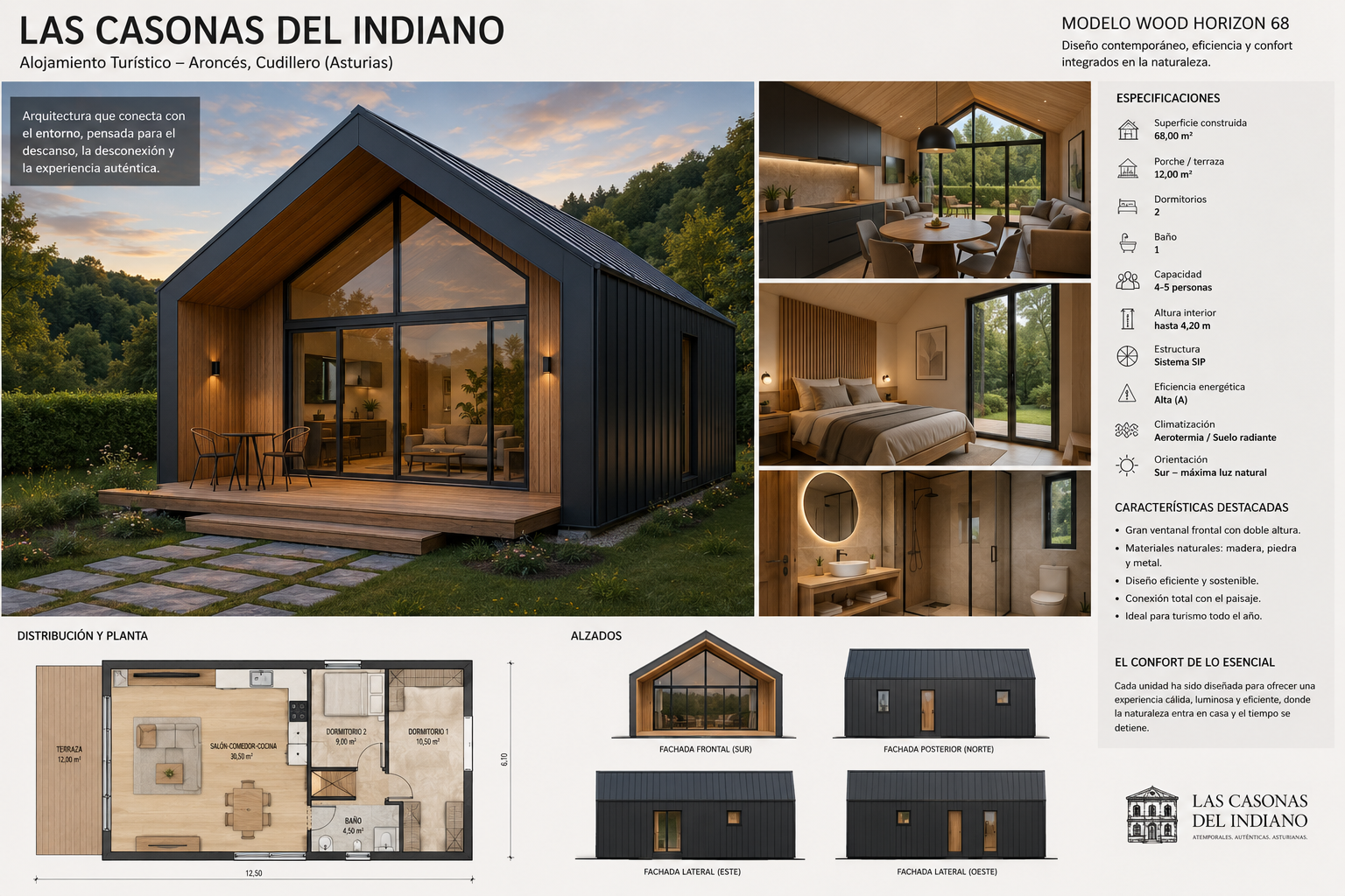 Diseño y distribución de una unidad de Las Casonas del Indiano